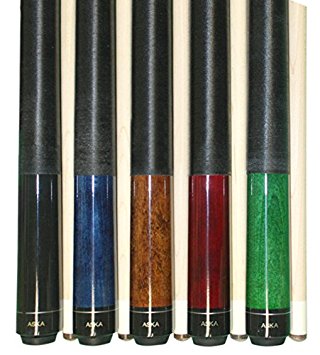 Set of 5 Brand New Aska Pool Cue Sticks LEC, Canadian Hard Rock Maple, 5/16x18 Joint, Black Nylon Wrap, Hard Long Lasting Le Pro Tip, Mixed Weights