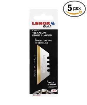 LENOX Gold 20350-GOLD5C Titanium Edge Utility Knife Blade - 5 Pack