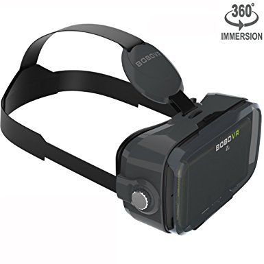 VR Viewer Virtual Reality Mask fits the Short Sighted & Hyperopia and Kids with Adjustable Strap Movie Games 3D Headset Glasses for iOS & Android & Windows Phones within 3.5-6.2 inches (Z4 Mini Black)
