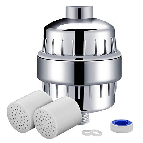 Aqua Fresh High Output 10-Stage Shower Filter with 2 Cartridges - Reduces Dry Itchy Skin, Dandruff, Eczema, Dramatically Improves Condition of Your Skin, Hair and Nails