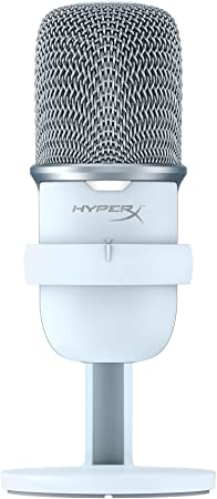 HyperX SoloCast – USB Condenser Gaming Microphone, for PC, PS5, PS4, and Mac, Tap-to-Mute Sensor, Cardioid Polar Pattern, Great for Gaming, Streaming, Podcasts, Twitch, YouTube, Discord - White