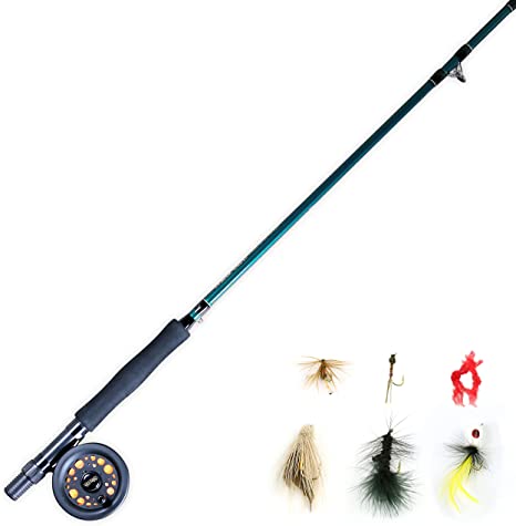 Martin Fly Fishing Reel with Line and 3-Piece Fly Rod (Size 5/6)