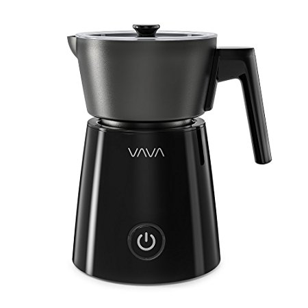 VAVA Milk Frother, Detachable Milk Frother, Electric Liquid Heater for Hot and Cold Milk (Stainless Steel, Silent Operation, Auto Shut Off, and Non-Stick Interior)