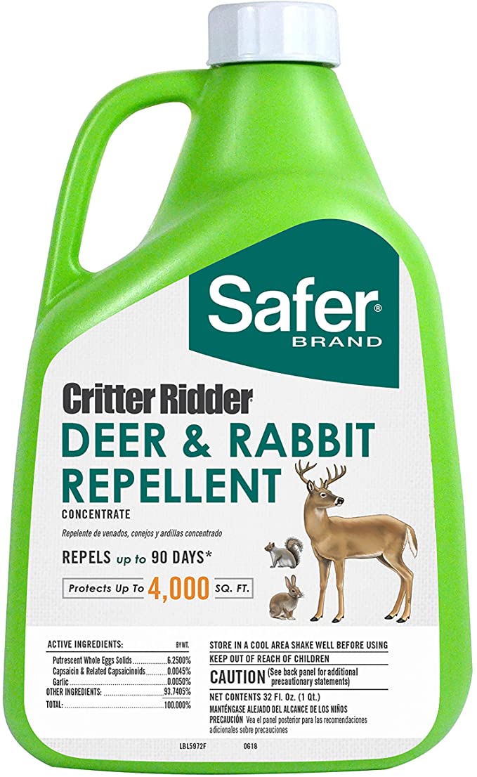 Safer Concentrate Brand 5972 Critter Ridder Deer & Rabbit Repellent – 32 oz