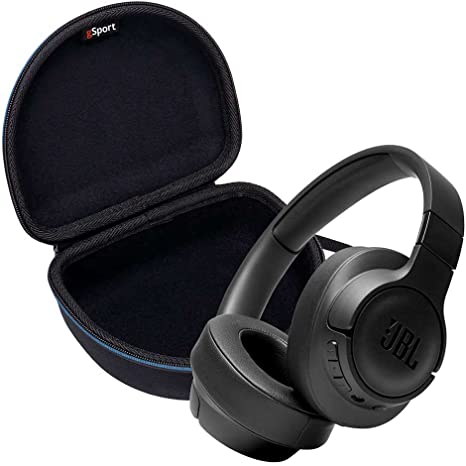 JBL Tune 710BT Wireless Over-Ear Headphone Bundle with gSport Deluxe Travel Case (Black)