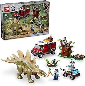 LEGO Jurassic World Dinosaur Missions: Stegosaurus Discovery Building Set, Jurassic World Toy for Kids with 2 Minifigures and 2 Dinosaur Toys, Birthday Gift for 6 Year Old Boys and Girls, 76965