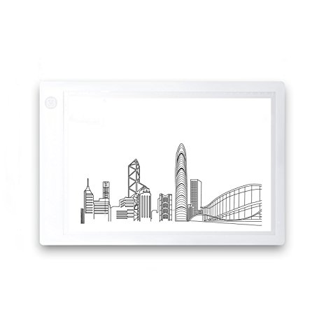 Light Box,Tracing Light Box A4 (9.4"x14") LED Artcraft Tracing Light Pad USB Powered Light Table For Artists,Drawing, Sketching, Animation, 3-Level Adjustable Brightness Light Board (White)