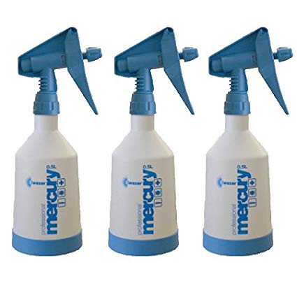 Kwazar Mercury Pro   0.5 Liter Spray Bottles (17 oz.) - 3 Pack Blue