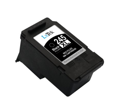 LxTek Remanufactured Ink Cartridge Replacement For Canon PG-245XL PG-245 245XL 245 XL (1 Black) High Yield For PIXMA iP2820 MG2420 MG2920 MG2922 MG2924 MX492 Printer - Shows Accurate Ink Level