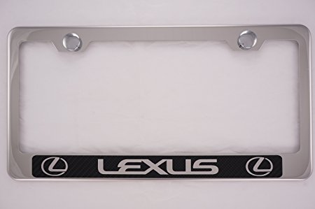 Lexus Chrome License Plate Frame with Caps