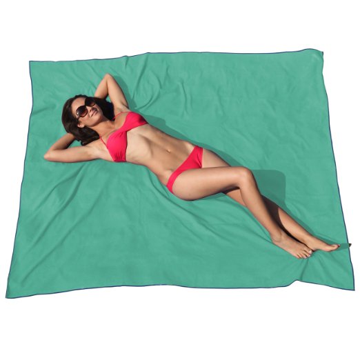 SportLite BEACH BLANKET 100 Microfiber XXL Beach Towel with corner anchor pockets Big enough for two 76 x 64 Available separately or bundled with one of our matching Beach Towels