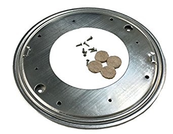 D.H.S. 12" Lazy Susan Ball Bearing Turntable - 1000 lb. Capacity - Galvanized Steel - 5/16" Thick - Screws, Pads, & Instructions Included - Made In U.S.A.