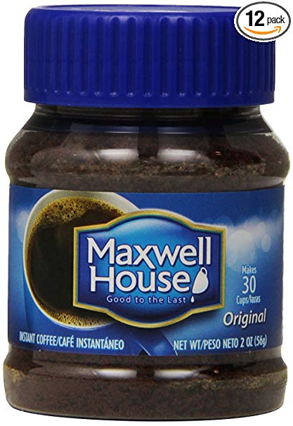 Maxwell House Instant Coffee, 2-Ounce Jars (Pack of 12)