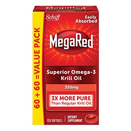 MegaRed 350mg Omega-3 Krill Oil, 120 softgels