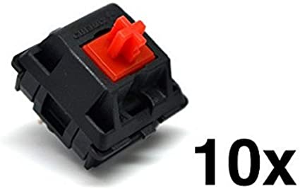 Cherry MX Red Keyswitch (10 pack) - MX1AL1NN | Plate Mounted | Linear | by himalayanelixir