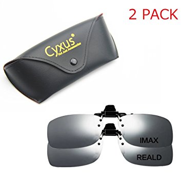 Cyxus 3D Clip-on Glasses For TV/Cinemas/Movies Eyewear (RealD & IMAX 2 Pack)