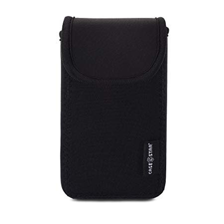 Case Star Neoprene Velcor Carrying Case Sleeve Bag (Black Neoprene for Sony ICF-S10MK2)