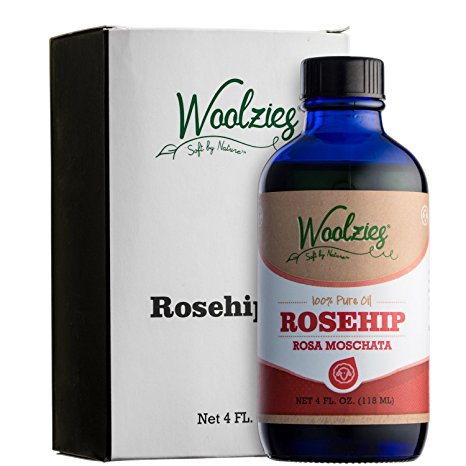 Woolzies 100% pure natural Rosehip oil 4oz, moisturizer for skin & hair