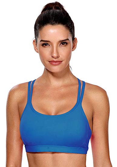 ATTRACO Sports Bra for Women Adjustable Active Push Up Padded Sports Bra