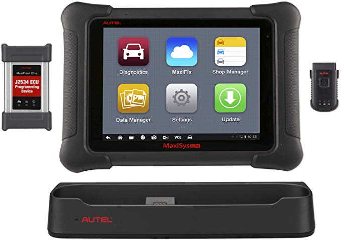 Autel Scanner MaxiSys Elite Automotive Diagnostic Tool (Upgraded Version of MS908P Pro) with Wifi Bluetooth Full OBD2 Automotive Scanner with J2534 with 2 years warranty & 2 years free software update