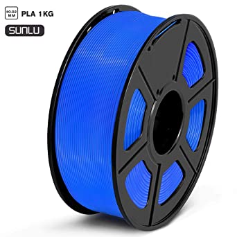 SUNLU PLA 3D Printer Filament, PLA Filament 1.75mm Dimensional Accuracy  /- 0.02 mm, 1 kg Spool, PLA Blue