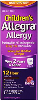 Allegra Childrens 12 Hour Allergy Relief, Berry, 4-Ounce