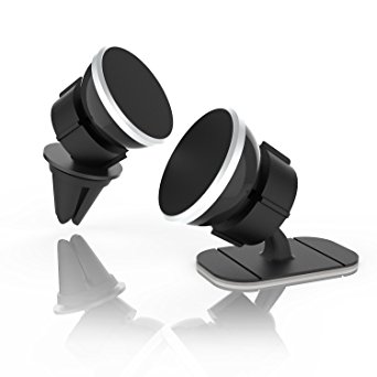 Car Mount Patchworks Universal Magnetic Phone Mount Set for Car - Includes Magnetic Holder, Air Vent Mount, Adhesive Mount, 2 Metal Plates