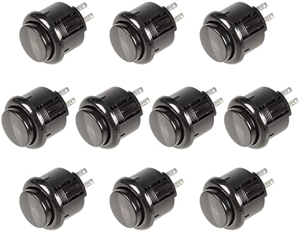 EG STARTS 10x 24mm Push Button Replace for Sanwa OBSF-24 Arcade DIY Parts Games Mame Jamme