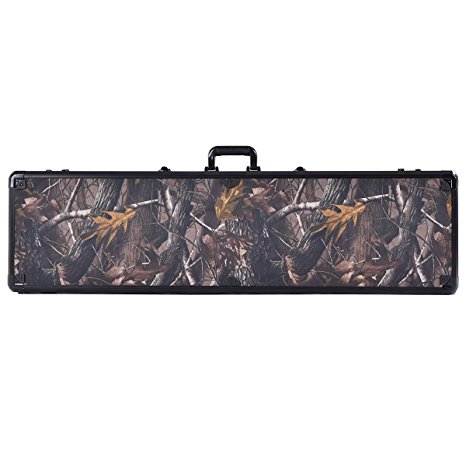 Goplus New 49" Long Aluminum Locking Rifle Gun Case Lock Shotgun Storage Box Carry Camo