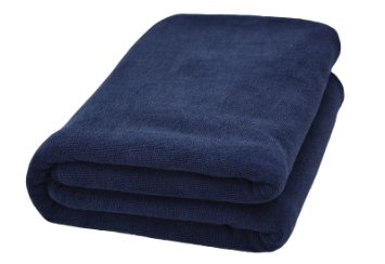 Hope Shine Microfiber Extra Large Bath Towel Sheet Towel Fast Drying Swimming Camping Towel 32inch X 60inch (Navy Blue)