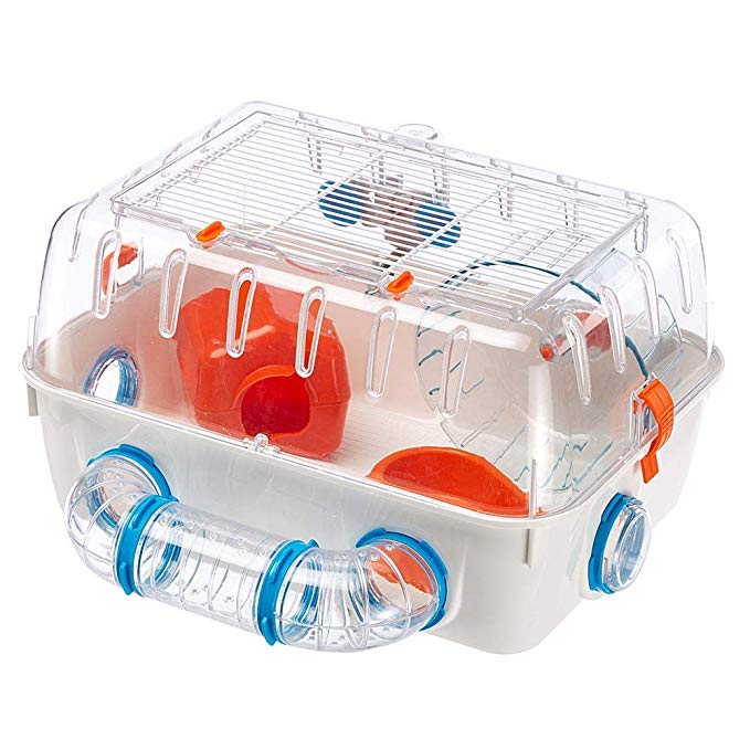 Ferplast Combi 1 Hamsters and Small Rodents Cage, White, 40.5 x 29.5 x 22 x 5 cm