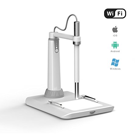 Wireless Microscope, ScopeAround WiFi Microscope Multi-function Magnifier Digital Otoscope with CMOS Sensor 150x Magnification for iPhone iPad Samsung LG SONY Mac and PC