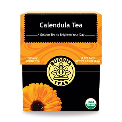 Organic Calendula Flower Tea - Kosher, Caffeine-Free, GMO-Free - 18 Bleach-Free Tea Bags