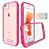 iPhone 6S Plus Case TOTU Ultra Hybrid Bumper Scratch Proof Crystal Clear Air Cushion Protective Case with Clear Back Panel for Apple iPhone 6 Plus 2014  iPhone 6S Plus 2015 RosePink