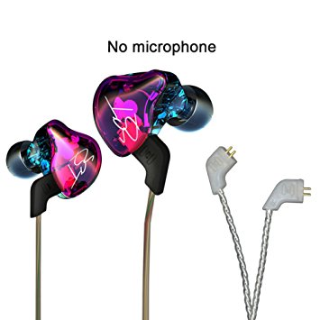 KZ ZST Colorful In-Ear Earphone,Gentman HiFi Bass Earbud Balanced Armature Dynamic Hybrid Dual Driver Hearphone for MP3 Cellphone Sports Headsets