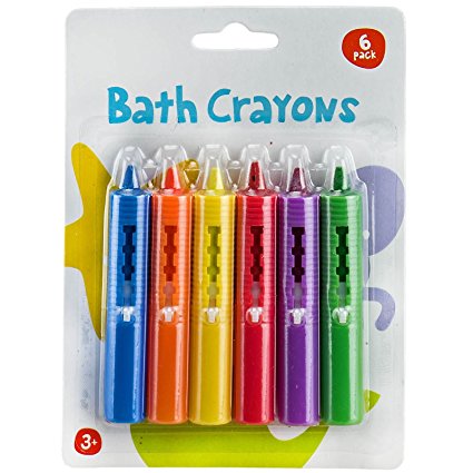 6 Pack Baby Bath Crayons Non Toxic Education Fun Toy Easy Washable Wipe Clean Develop Creativity And Imagination Ages 3 Years