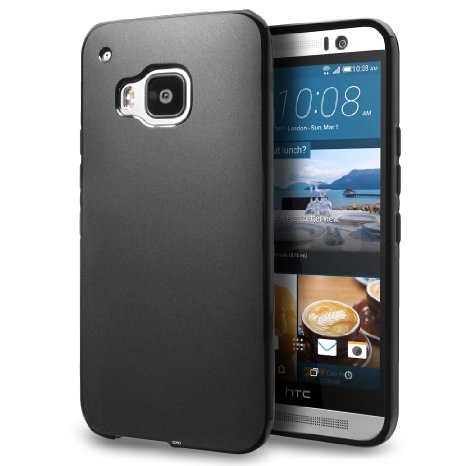 HTC One M9 Case, Cimo [Matte] Premium Slim Fit Flexible TPU Case for HTC One M9 (2015) - Black