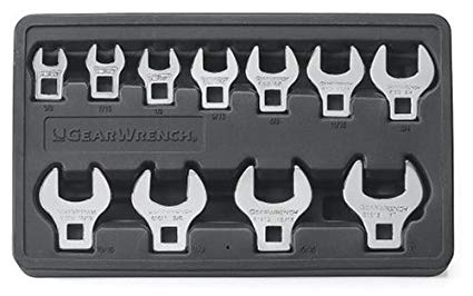 GearWrench 81908 11 Piece SAE Crowfoot Wrench Set