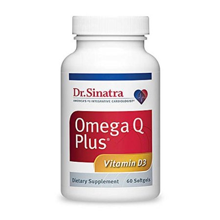 Dr. Sinatra's Omega Q Plus with Vitamin D3 - Heart Health Supplement for Strengthening Bones and Boosting Immune Health, 60 softgels (30-day supply)