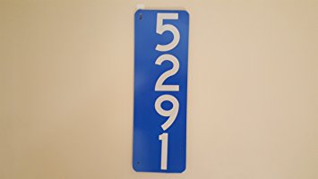 911 Blue Premium 3M Prismatic Reflective Address w/ 4" Numbers Mailbox Marker Home Business Vertical Mg2 Signs