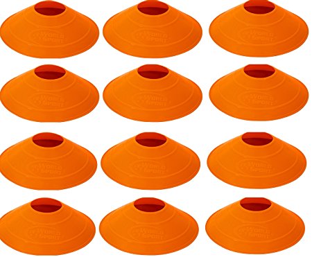 World Sport Set of 12 Orange Disc Cones