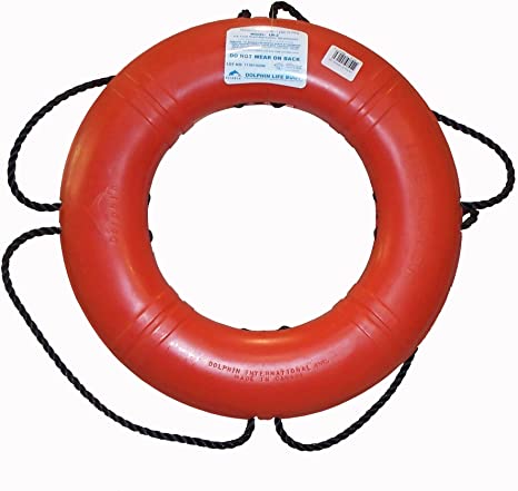 Dock Edge   Inc. USCGA Approved Life Ring Buoy (Orange, 20-Inch)