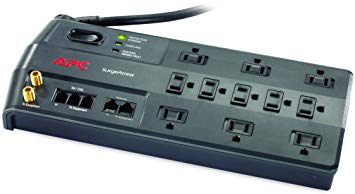 APC 11-Outlet Surge Protector 3020 Joules with Phone, Network Ethernet and Coaxial Protection, SurgeArrest Performance