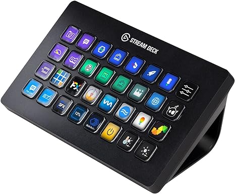 Stream Deck XL – Advanced Studio Controller, 32 macro keys, trigger actions in apps and software like OBS, Twitch, ​YouTube and more, works with Mac and PC