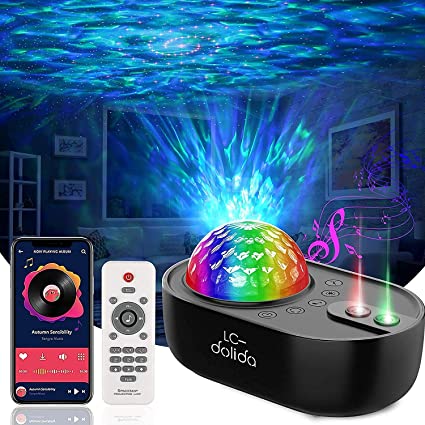 Night Light Projector, Galaxy Projector Light with Nebula Cloud & Ocean Wave, Bluetooth Music Speaker, Star Projector Night Lamp for Kids, Night Light for Kids & Adults, Party/Bedroom/Home Decor/Gift