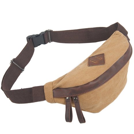 Toupons Vintage Canvas Small Mens Womens Waist Bag Fanny Pack