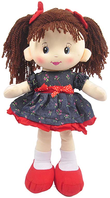 Linzy Plush 16" Red Libby Soft Rag Doll