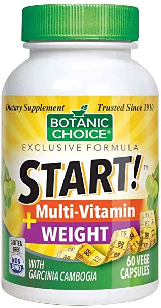 Botanic Choice Start! Multi-Vitamin   Weight with Zinc - Adult Daily Supplement - Delivers Essential Vitamins and Minerals Supports Weight Loss Goals Promotes Energy Boost and Overall Wellness