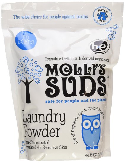 Molly's Suds Laundry Powder 70 loads - All Natural, Free of Parabens, Harsh Chemicals, Synthetic Fragrance & Dyes.