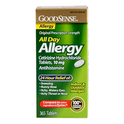 GoodSense All Day Allergy, Cetirizine HCL Tablets, 10 mg, 365 Count